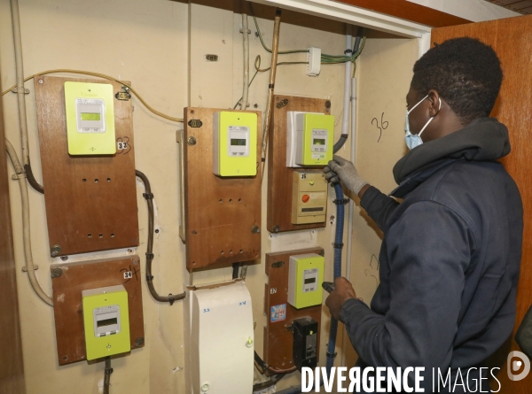 Pose d un compteur linky a paris
