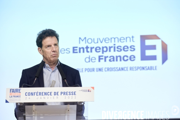 Geoffroy Roux de Bezieux , propositions du MEDEF pour la présidentielle 2022