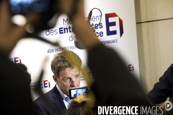 Geoffroy Roux de Bezieux , propositions du MEDEF pour la présidentielle 2022