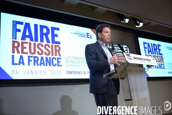 Geoffroy Roux de Bezieux , propositions du MEDEF pour la présidentielle 2022