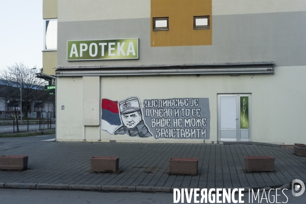 Mural to war criminal Ratko Mladic