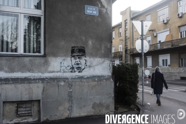 Mural to war criminal Ratko Mladic