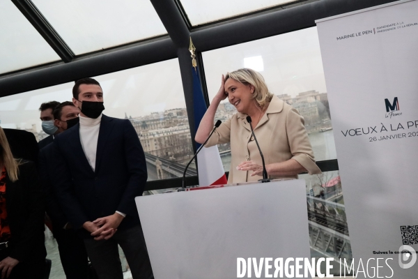 Marine le pen - voeux a la presse 2022