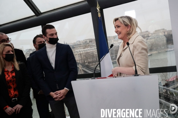 Marine le pen - voeux a la presse 2022