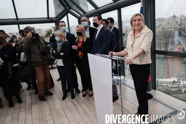 Marine le pen - voeux a la presse 2022