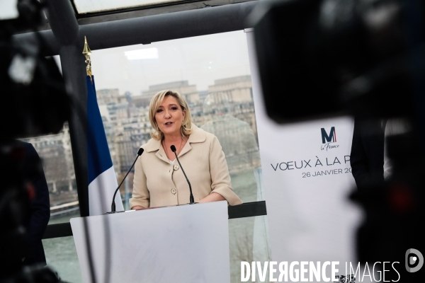 Marine le pen - voeux a la presse 2022