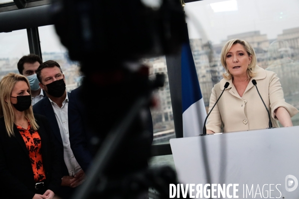 Marine le pen - voeux a la presse 2022