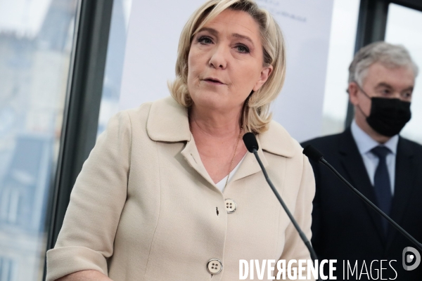 Marine le pen - voeux a la presse 2022