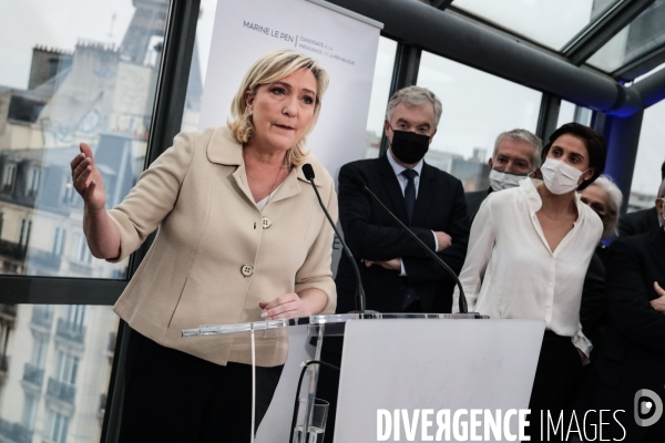 Marine le pen - voeux a la presse 2022