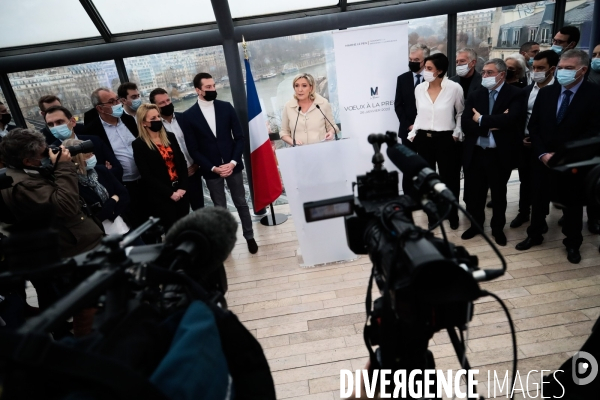 Marine le pen - voeux a la presse 2022