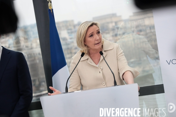 Marine le pen - voeux a la presse 2022