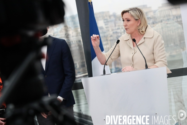 Marine le pen - voeux a la presse 2022