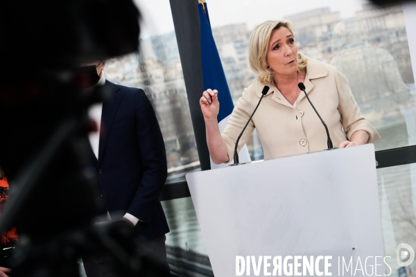 Marine le pen - voeux a la presse 2022