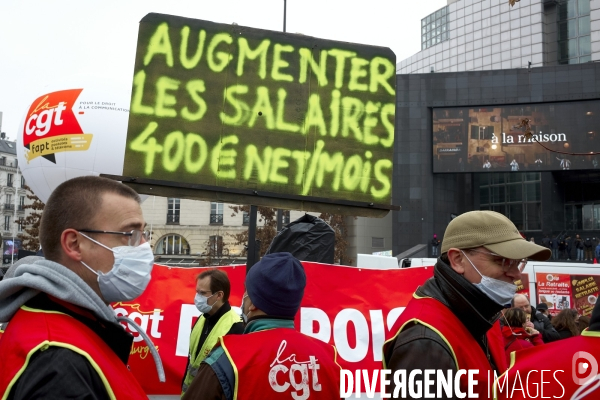 Manifestation interprofessionnelle pour exiger l augmentation des salaires