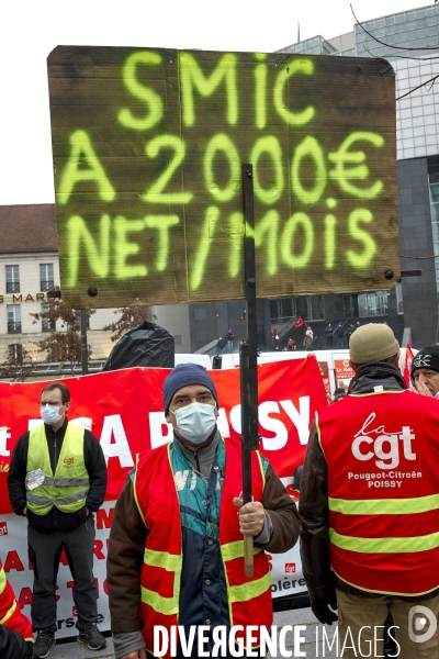 Manifestation interprofessionnelle pour exiger l augmentation des salaires