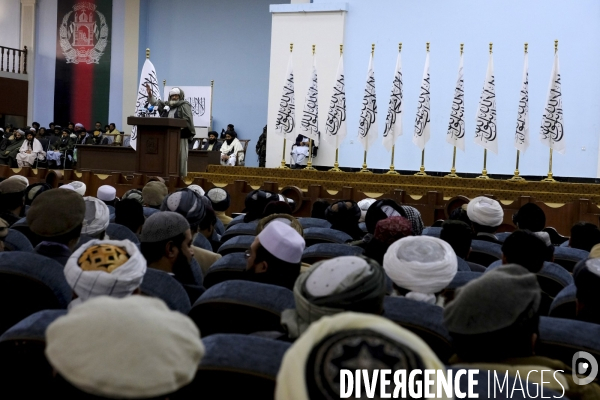 Des chefs religieux afghans assistent à Kaboul pour la promotion de la vertu et l interdiction de la vertu par les talibans.  Afghan religious leaders attend the Taliban Promoting Virtue and Prohibiting Virtue Kabul.