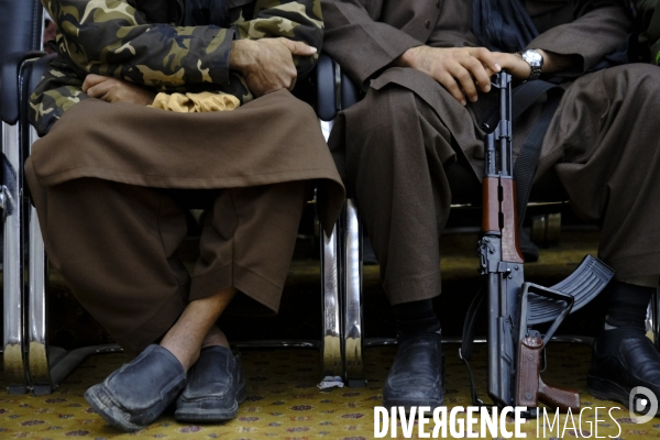 Des chefs religieux afghans assistent à Kaboul pour la promotion de la vertu et l interdiction de la vertu par les talibans.  Afghan religious leaders attend the Taliban Promoting Virtue and Prohibiting Virtue Kabul.