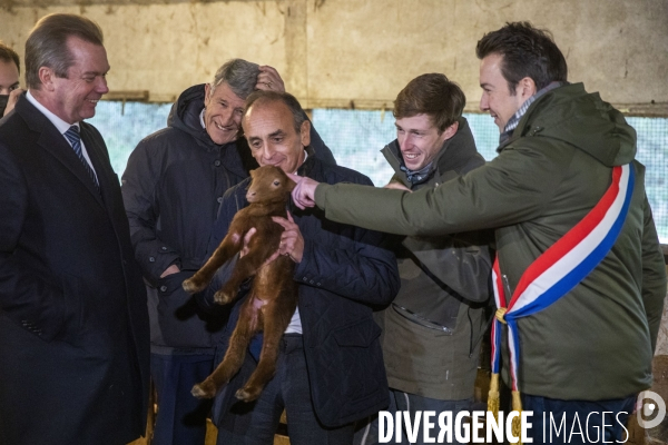 Eric ZEMMOUR dans un élevage de moutons du Loir-et-Cher