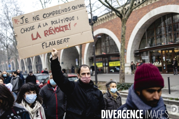 Manifestation intersyndicale pour une augmentation des salaires, pensions et minima sociaux