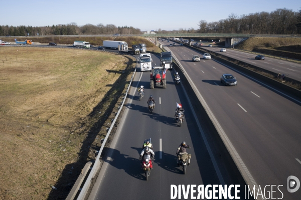 Convoi de la liberte en route vers paris.