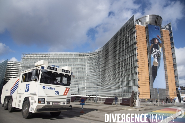 Convoi de la liberté Bruxelles - Institutions européennes