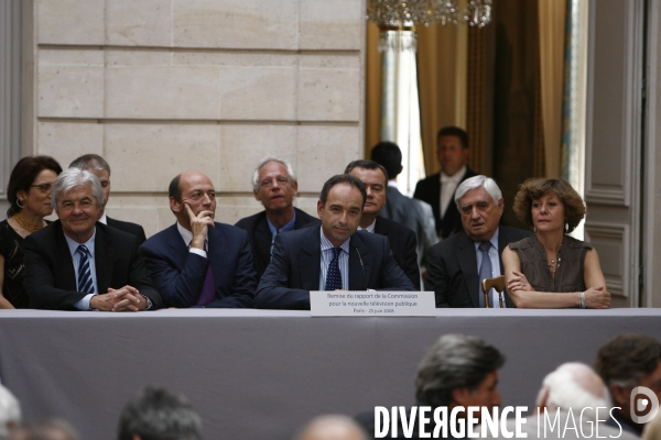 Remise du rapport de la commission cope sur la television publique