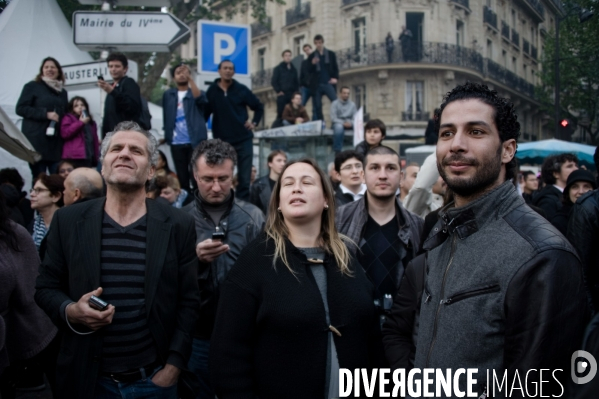 Hollande in, Sarkozy out, place de la bastille, Paris, 06/05/2012