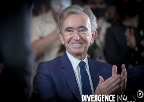 Inauguration de nouveaux ateliers Louis Vuitton par Bernard ARNAULT.