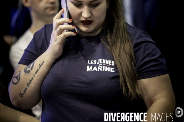 Marine Le Pen en metting à Vienne.