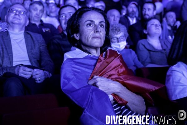 Marine Le Pen en metting à Vienne.