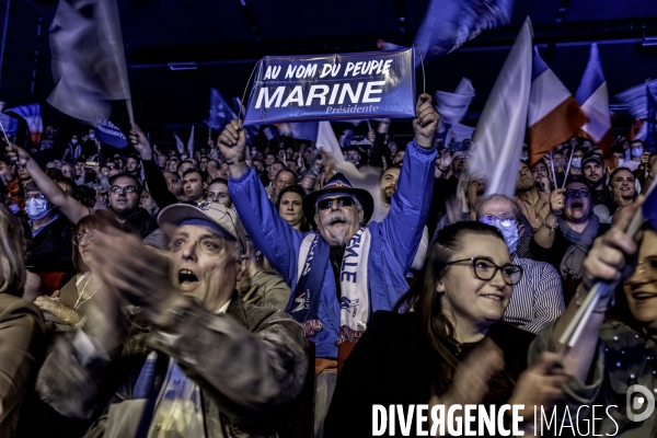 Marine Le Pen en metting à Vienne.