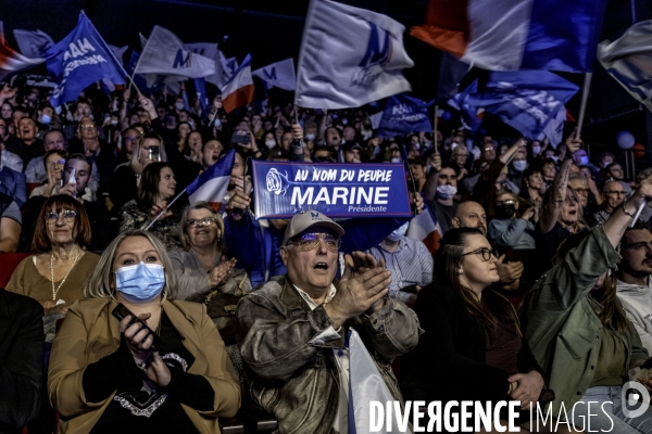 Marine Le Pen en metting à Vienne.