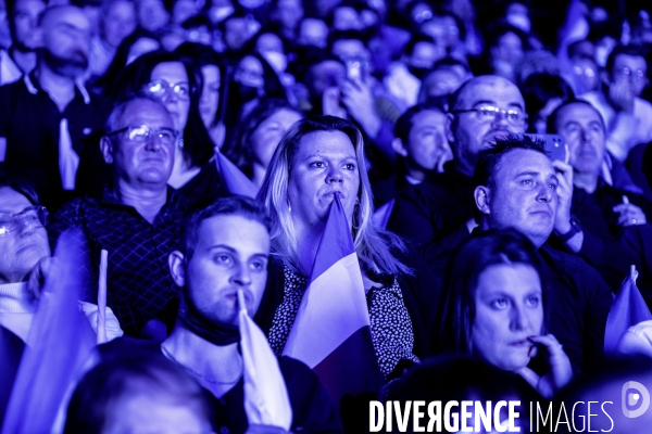 Marine Le Pen en metting à Vienne.