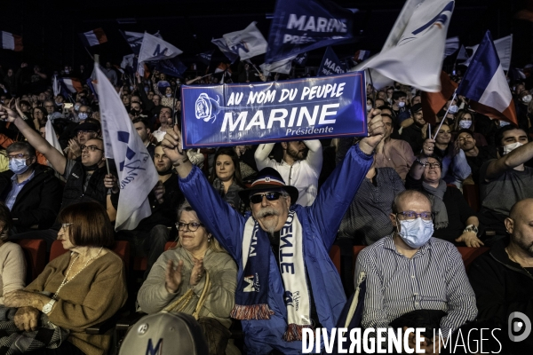 Marine Le Pen en metting à Vienne.