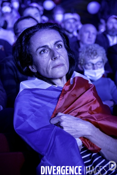 Marine Le Pen en metting à Vienne.