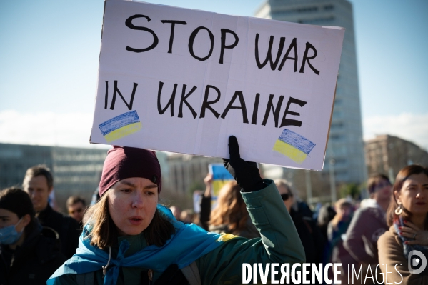 Place des Nations - Manifestation pour la Paix en Ukraine