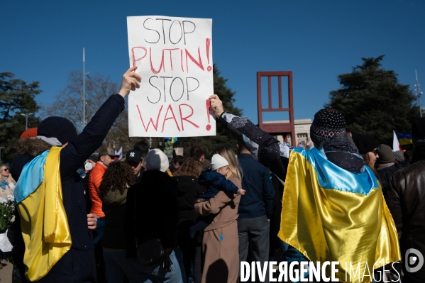 Place des Nations - Manifestation pour la Paix en Ukraine