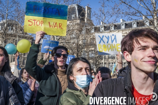 Rassemblement pour l Ukraine - Paris, 26.02.2022