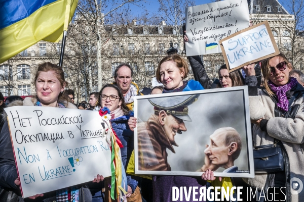 Rassemblement pour l Ukraine - Paris, 26.02.2022