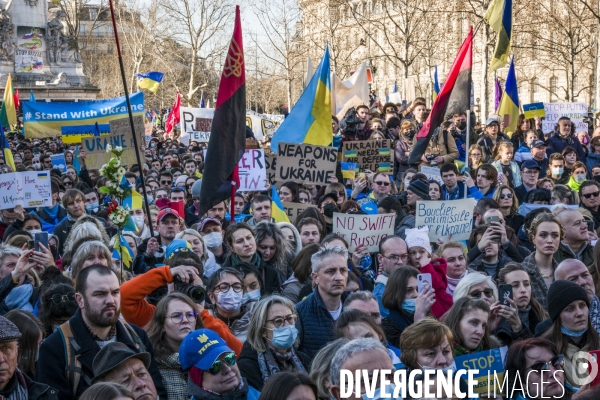 Rassemblement pour l Ukraine - Paris, 26.02.2022