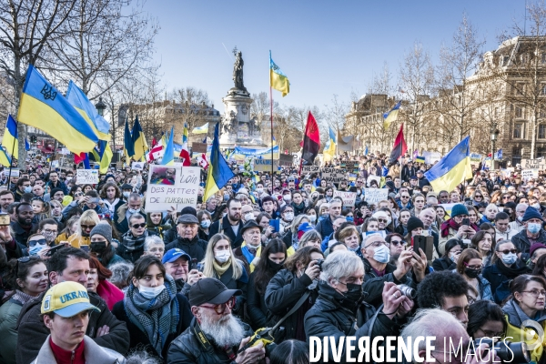 Rassemblement pour l Ukraine - Paris, 26.02.2022