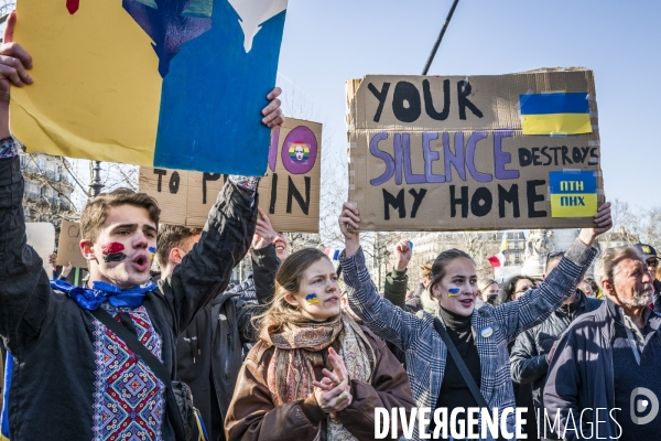 Rassemblement pour l Ukraine - Paris, 26.02.2022