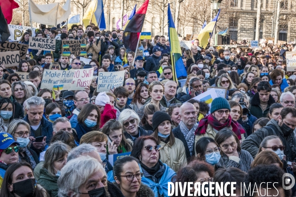 Rassemblement pour l Ukraine - Paris, 26.02.2022