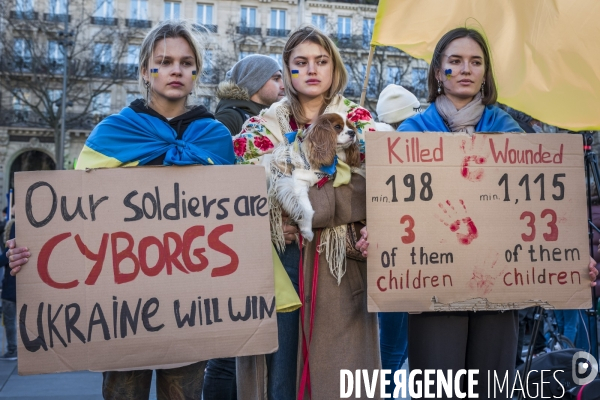 Rassemblement pour l Ukraine - Paris, 26.02.2022