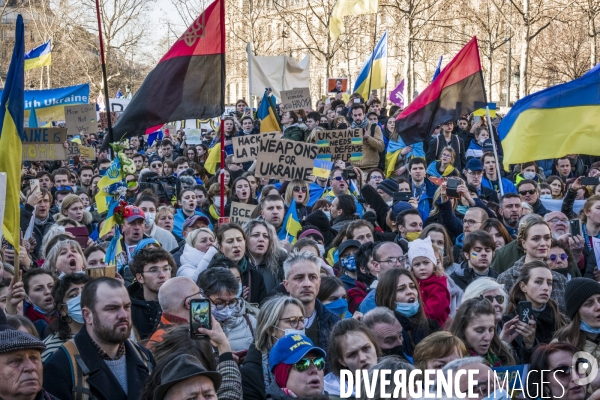 Rassemblement pour l Ukraine - Paris, 26.02.2022