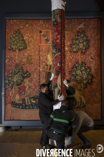 Réouverture prochaine du musée de Cluny. reaccrochage des tapisseries de la Dame à la Licorne.