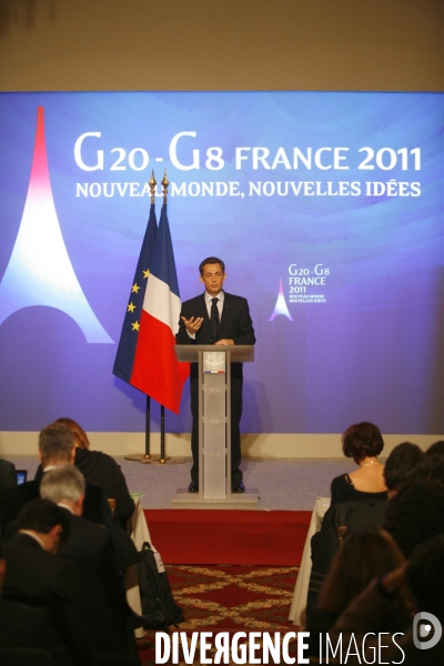 Conférence de presse de NICOLAS SARKOZY, présentation de la présidence française du G8 et du G 20