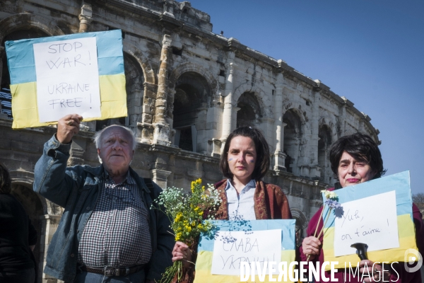 Rassemblement pour l Ukraine. Nimes, 05.03.2022