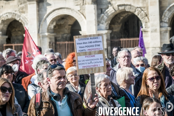 Rassemblement pour l Ukraine. Nimes, 05.03.2022