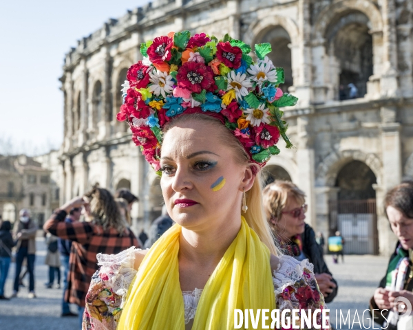 Rassemblement pour l Ukraine. Nimes, 05.03.2022